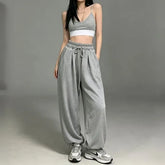 Set: Crop Camisole Top + Sweatpants