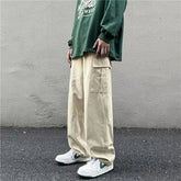 Low Rise Plain Straight Leg Cargo Pants