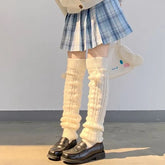 Pom Pom Cable-Knit Leg Warmers