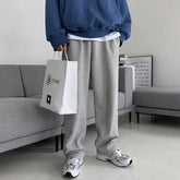 Drawstring-Waist Straight-Cut Loose Sweatpants