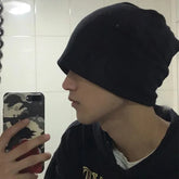 Plain Knit Slouchy Beanie