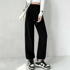 High Waist Plain Drawstring Harem Sweatpants (Various Designs)