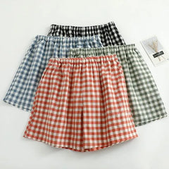 Couple Matching Gingham Drawstring Pajama Shorts (Various Designs)