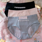 Lace Trim Period Panties / Set of 3