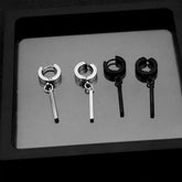 Unisex Bar Stainless-Steel Dangle Earring