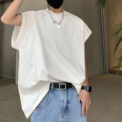 Crew Neck Plain Oversized Tank Top