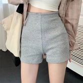 High Waist Plain Bike Shorts