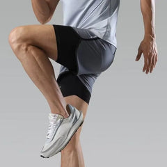 Drawstring Waist Mock Two-Piece Running Shorts