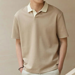 Contrast-Trim Short-Sleeve Polo Shirt