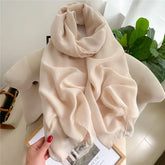 Plain Linen Cotton Scarf