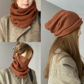 Plain Multi-Way Knit Scarf / Beanie