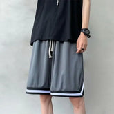Drawstring Waist Contrast Trim Shorts