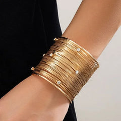 Rhinestone Metal Bangle