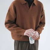Plain Polo Sweater