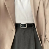 Unisex 118CM Faux-Leather Belt