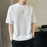Mock Two-Piece Waffle T-Shirt