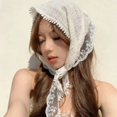 Lace Trim Triangle Bandana