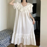Lace Trim Pajama Top / Shorts / Dress / Set