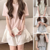 Short Sleeve Round Neck Plain T-Shirt
