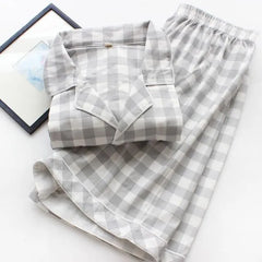 Couple Matching Pajama Set: Short-Sleeve Plaid Button Top + Shorts (Various Designs)