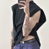 Mock Neck Plain Tank Top