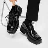 Square Toe Lace-Up Platform Derby Shoes