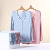 Contrast Trim Pajama Set