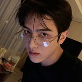 Rectangle Metal Frame Blue Light Blocking Glasses