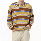 Striped Polo Sweatshirt