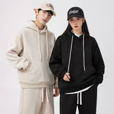 Couple Matching Set: Plain Hoodie + Sweatpants