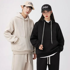 Couple Matching Set: Plain Hoodie + Sweatpants