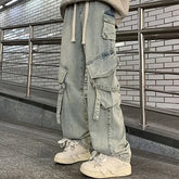 High Waist Wide Leg Cargo Jeans