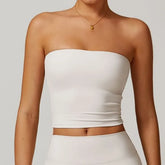Plain Crop Sports Tube Top