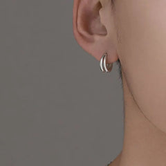 Plain Double Hoop Earring