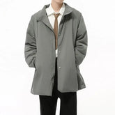 Stand Collar Plain Zip Jacket