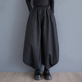 Drawstring Waist Plain Culottes