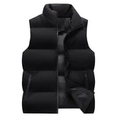 Mock Neck Zip-Up Puffer Vest