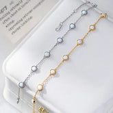 925 Sterling Silver Opal Bracelet