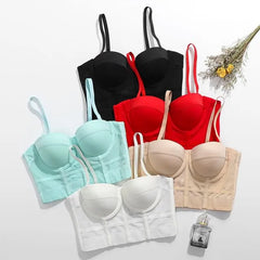 Plain Panel Bustier Top