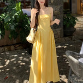 Spaghetti Strap Plain Maxi Sundress
