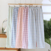 Drawstring Waist Plaid Pajama Pants