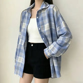 Long-Sleeve Plaid Shirt