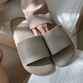 Couple Matching Faux Leather Home Slippers