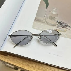 Oval Metal Frame Sunglasses