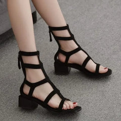 Faux Suede Gladiator Sandals
