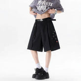 Low Rise Plain Studded Shorts