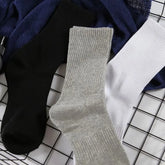 Set of 3 Pairs: Plain Ribbed Socks
