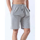 Drawstring Waist Plain Sweat Shorts