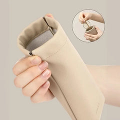 Plain Faux Leather Clipframe Eyeglasses Case
