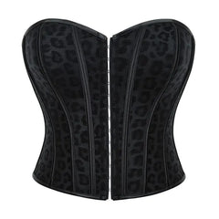 Strapless Sweetheart Neck Leopard Print Bustier Top